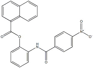 1-ナフトエ酸2-(4-ニトロベンゾイルアミノ)フェニル 化学構造式