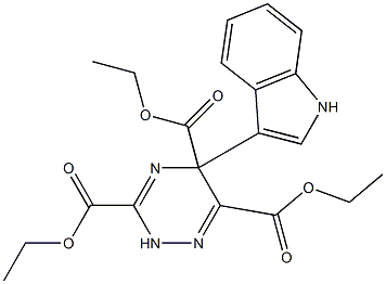 5-(1H-Indol-3-yl)-3-(ethoxycarbonyl)-5-(ethoxycarbonyl)-6-(ethoxycarbonyl)-2,5-dihydro-1,2,4-triazine Structure