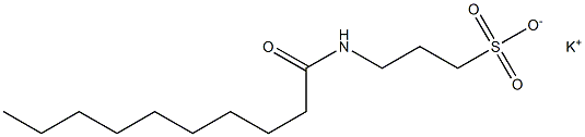 3-Decanoylamino-1-propanesulfonic acid potassium salt 结构式