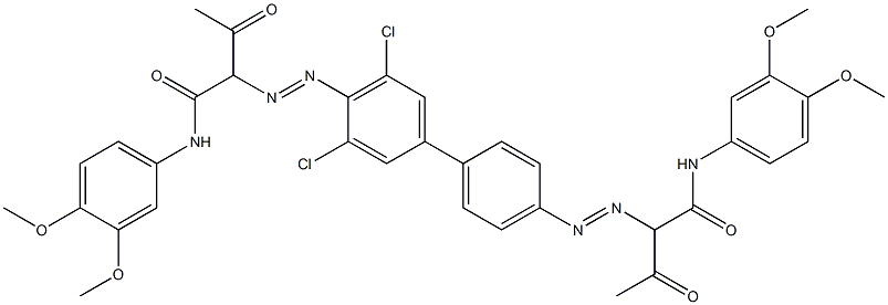 4,4'-Bis[[1-(3,4-dimethoxyphenylamino)-1,3-dioxobutan-2-yl]azo]-3,5-dichloro-1,1'-biphenyl