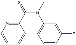 N-[3-フルオロフェニル]-N-メチルピリジン-2-カルボチオアミド 化学構造式