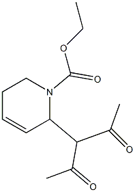 2-(1-アセチル-2-オキソプロピル)-1,2,5,6-テトラヒドロピリジン-1-カルボン酸エチル 化学構造式