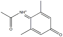 Acetyl(4-oxo-2,6-dimethyl-2,5-cyclohexadien-1-ylidene)aminium Structure