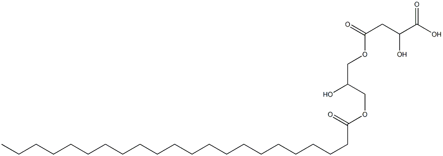 L-Malic acid hydrogen 4-(2-hydroxy-3-docosanoyloxypropyl) ester Structure