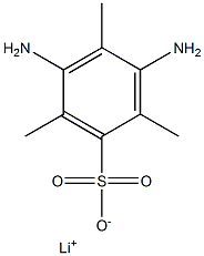3,5-ジアミノ-2,4,6-トリメチルベンゼンスルホン酸リチウム 化学構造式