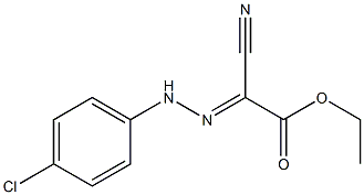 2-[2-(4-クロロフェニル)ヒドラゾノ]-2-シアノ酢酸エチル 化学構造式