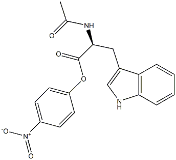 (S)-2-(Acetylamino)-3-(1H-indol-3-yl)propanoic acid 4-nitrophenyl ester 结构式