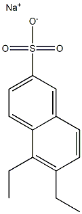 5,6-Diethyl-2-naphthalenesulfonic acid sodium salt Structure
