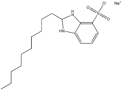 2-Decyl-2,3-dihydro-1H-benzimidazole-4-sulfonic acid sodium salt Struktur