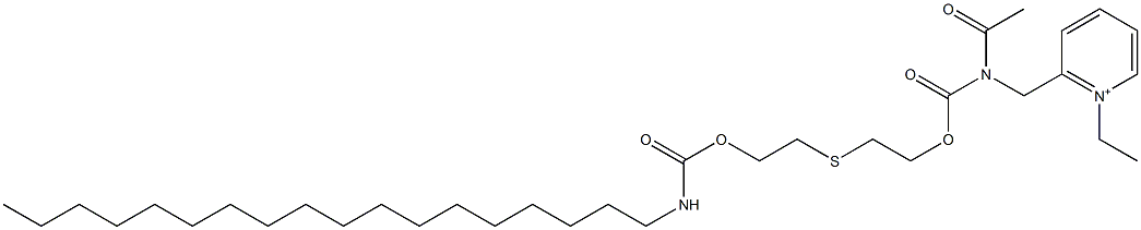 1-Ethyl-2-[N-acetyl-N-[2-[2-(octadecylcarbamoyloxy)ethylthio]ethoxycarbonyl]aminomethyl]pyridinium Struktur