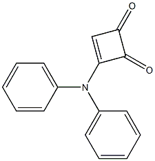 3-ジフェニルアミノ-3-シクロブテン-1,2-ジオン 化学構造式