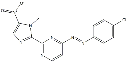 4-(p-Chlorophenylazo)-2-(1-methyl-5-nitro-1H-imidazol-2-yl)pyrimidine Structure