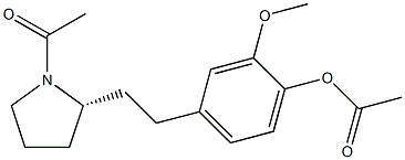 (2R)-1-Acetyl-2-[2-[4-(acetyloxy)-3-methoxyphenyl]ethyl]pyrrolidine Structure