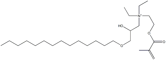 N,N-Diethyl-2-hydroxy-N-[2-[(2-methyl-1-oxo-2-propenyl)oxy]ethyl]-3-(tetradecyloxy)-1-propanaminium,,结构式