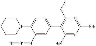 2,4-Diamino-6-ethyl-5-(3-azido-4-(piperidin-1-yl)phenyl)pyrimidine Structure
