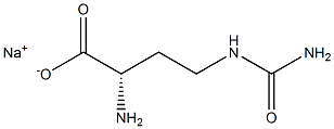 [S,(+)]-2-Amino-4-ureidobutyric acid sodium salt Structure