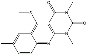 1,3,7-Trimethyl-5-(methylthio)pyrimido[4,5-b]quinoline-2,4(1H,3H)-dione Struktur