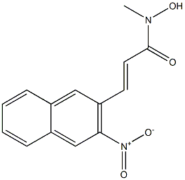 (E)-3-(3-Nitro-2-naphthalenyl)-N-methyl-2-propenehydroxamic acid Struktur