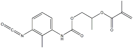 Methacrylic acid 2-[(3-isocyanato-2-methylphenyl)carbamoyloxy]-1-methylethyl ester Structure