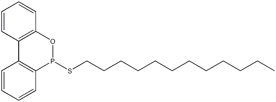 10-ラウリルチオ-9,10-ジヒドロ-9-オキサ-10-ホスファフェナントレン 化学構造式