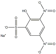 2-ヒドロキシ-3,5-ジニトロベンゼンスルホン酸ナトリウム 化学構造式
