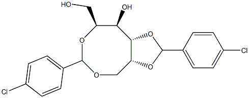 2-O,6-O:4-O,5-O-Bis(4-chlorobenzylidene)-D-glucitol 结构式