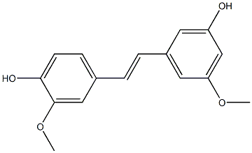 (E)-3',4-Dihydroxy-3,5'-dimethoxystilbene Structure