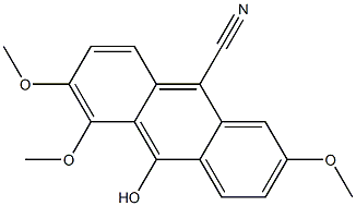2,5,6-Trimethoxy-10-hydroxyanthracene-9-carbonitrile Struktur