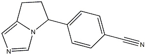 4-[(6,7-ジヒドロ-5H-ピロロ[1,2-c]イミダゾール)-5-イル]ベンゾニトリル 化学構造式