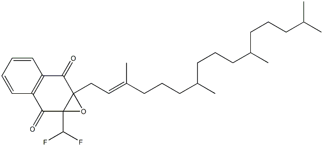 1a,7a-Dihydro-1a-[(2E)-3,7,11,15-tetramethyl-2-hexadecenyl]-7a-difluoromethylnaphth[2,3-b]oxirene-2,7-dione Structure