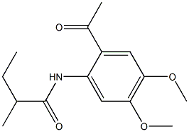 N-(2-Acetyl-4,5-dimethoxyphenyl)-2-methylbutanamide Struktur