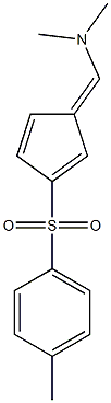 (5E)-5-ジメチルアミノメチレン-2-(4-メチルフェニルスルホニル)-1,3-シクロペンタジエン 化学構造式