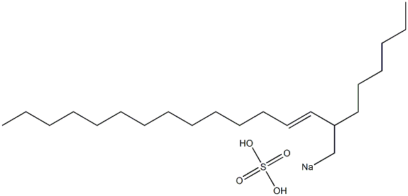 Sulfuric acid 2-hexyl-3-hexadecenyl=sodium ester salt Structure