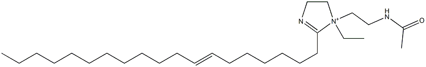 1-[2-(アセチルアミノ)エチル]-1-エチル-2-(7-ノナデセニル)-2-イミダゾリン-1-イウム 化学構造式