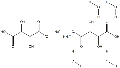 酒石酸水素アンモニウムナトリウム四水和物 化学構造式