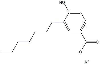 3-Heptyl-4-hydroxybenzoic acid potassium salt 结构式