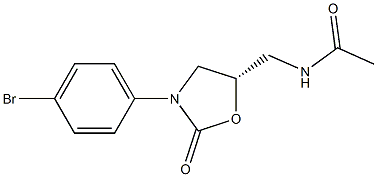 (5S)-5-Acetylaminomethyl-3-[4-bromophenyl]oxazolidin-2-one 结构式