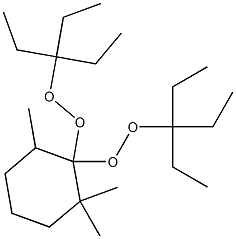2,2,6-Trimethyl-1,1-bis(1,1-diethylpropylperoxy)cyclohexane Struktur