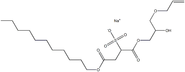 2-(Undecyloxycarbonyl)-1-[[3-(allyloxy)-2-hydroxypropoxy]carbonyl]-1-ethanesulfonic acid sodium salt Structure