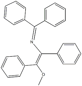 (E)-4-Methoxy-1,1,3,4-tetraphenyl-2-aza-1,3-butadiene Struktur