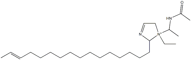 1-[1-(アセチルアミノ)エチル]-1-エチル-2-(14-ヘキサデセニル)-3-イミダゾリン-1-イウム 化学構造式