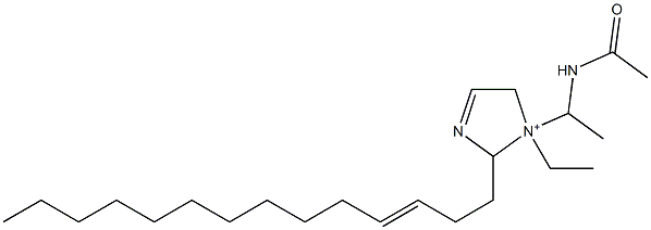 1-[1-(Acetylamino)ethyl]-1-ethyl-2-(3-tetradecenyl)-3-imidazoline-1-ium Structure