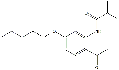N-(2-Acetyl-5-pentyloxyphenyl)-2-methylpropanamide Struktur