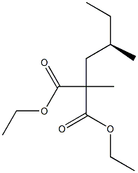 (-)-2-Methyl-2-[(R)-2-methylbutyl]malonic acid diethyl ester Structure