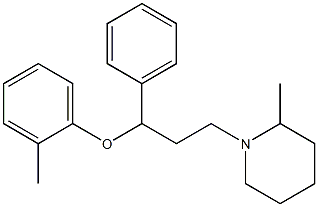 o-Tolyl 1-phenyl-3-(2-methylpiperidino)propyl ether Struktur