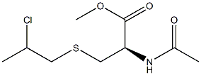 N-Acetyl-3-[(2-chloropropyl)thio]-L-alanine methyl ester Structure