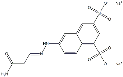 6-[2-(2-Carbamoylethylidene)hydrazino]-1,3-naphthalenedisulfonic acid disodium salt,,结构式