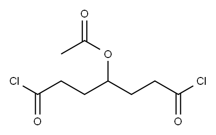 4-アセトキシヘプタン二酸ジクロリド 化学構造式