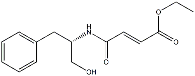 (E)-4-[(S)-1-ベンジル-2-ヒドロキシエチルアミノ]-4-オキソ-2-ブテン酸エチル 化学構造式