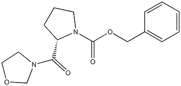 (2S)-2-[(Oxazolidin-3-yl)carbonyl]pyrrolidine-1-carboxylic acid benzyl ester 结构式